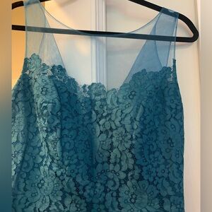 Teal Lace Formal Dress